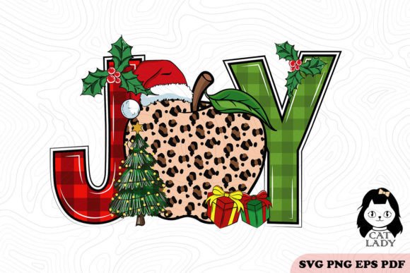 Plaid Joy Teacher Christmas SVG PNG Review
